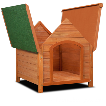 wooden out door dog house